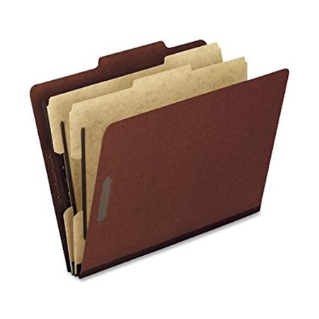 Officespace Pressboard Classification Folders - Red - Letter Size OF2831537